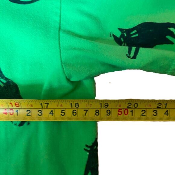 Vintage 90s cats kitty graphic 100% cotton T shirt tee top in green - Picture 14 of 14